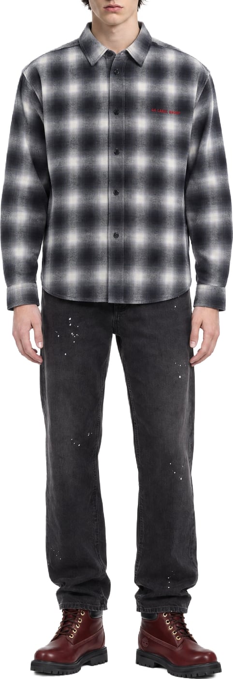 Shirts Gray Dark Red Patch