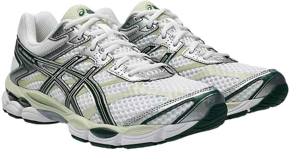 asics gel cumulus 16 mesh blanc argent