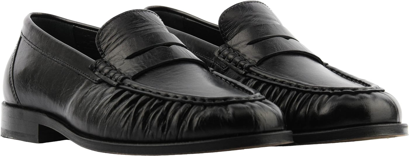 Penny Loafer Wrinkle Black