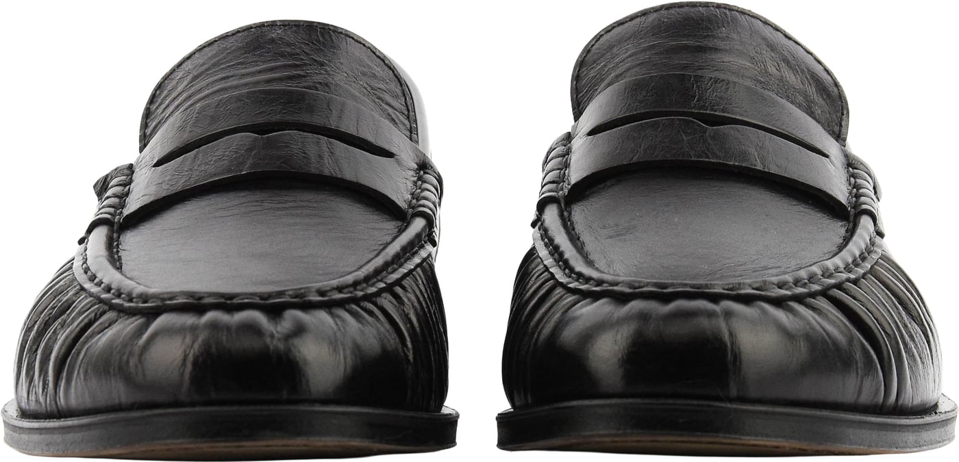 Penny Loafer Wrinkle Black