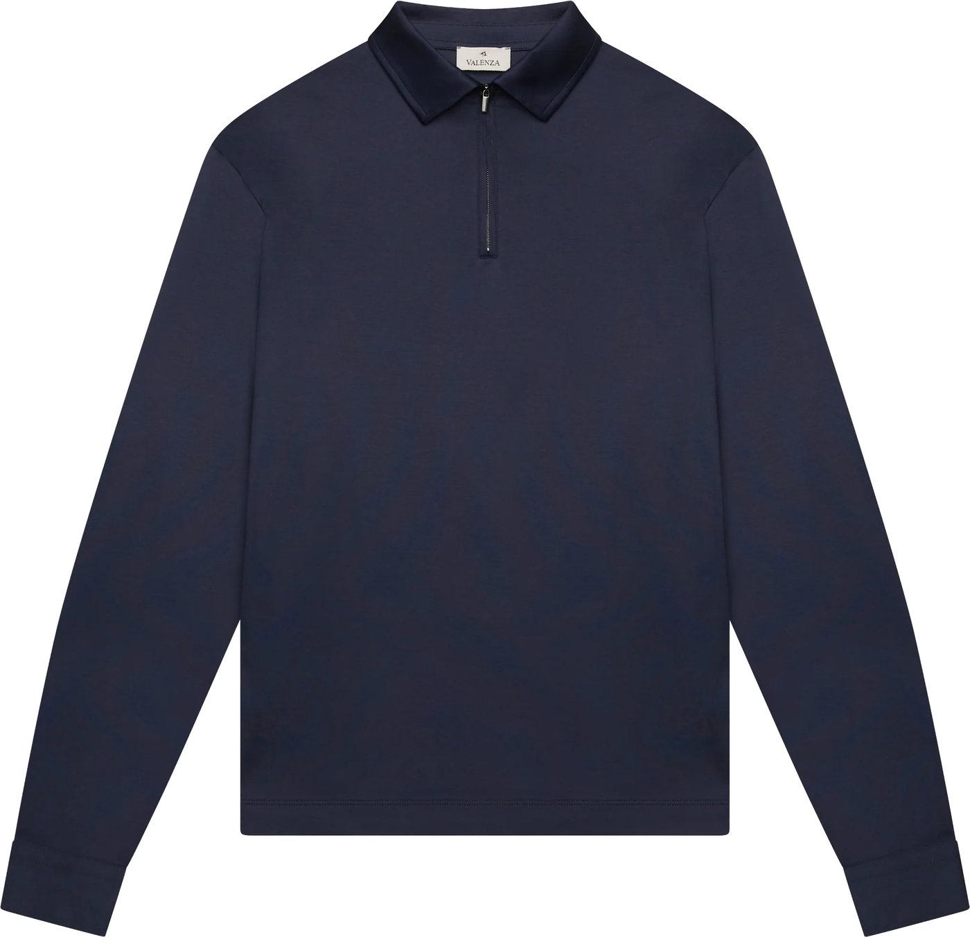 Supima Zip Polo Navy