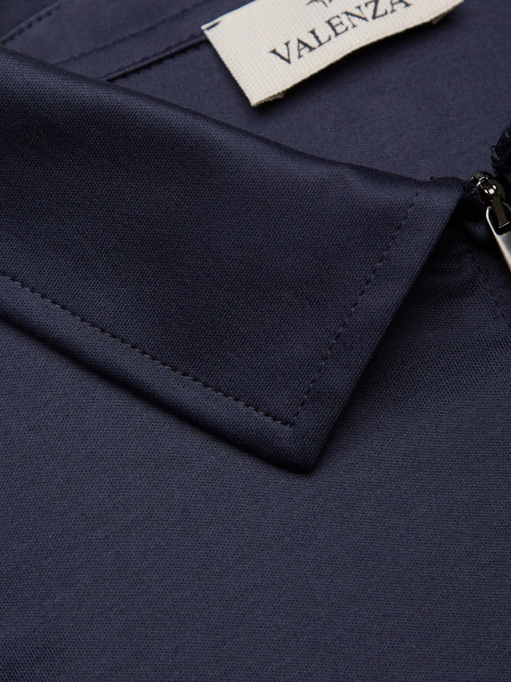 Supima Zip Polo Navy