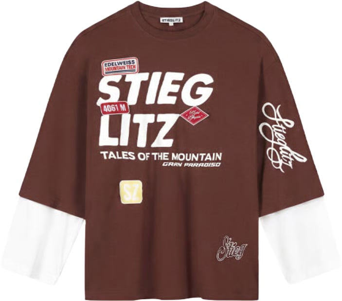 Double Skate longsleeve bruin