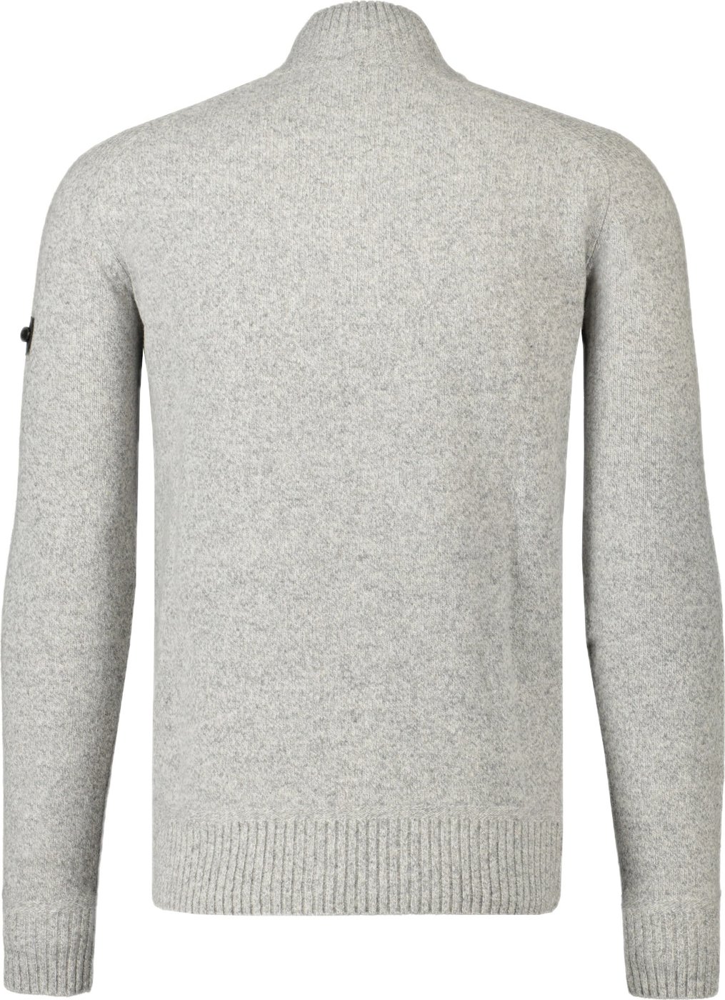 zippullover lichtgrijs Braille