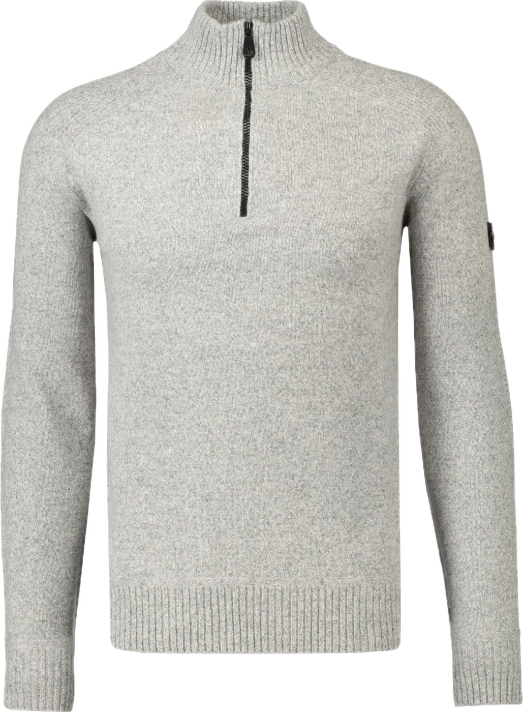 zippullover lichtgrijs Braille