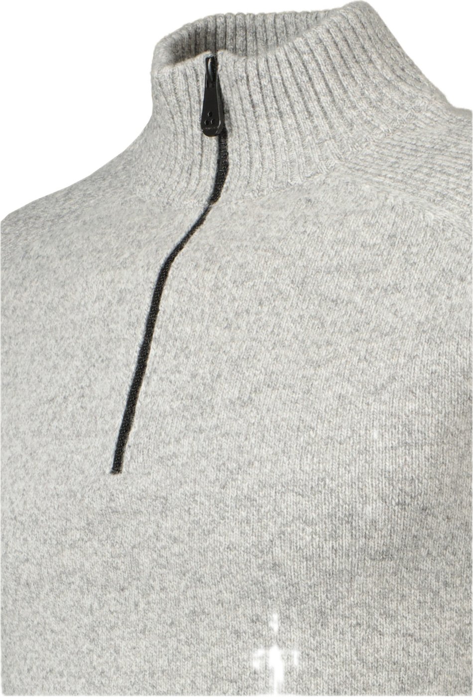 zippullover lichtgrijs Braille