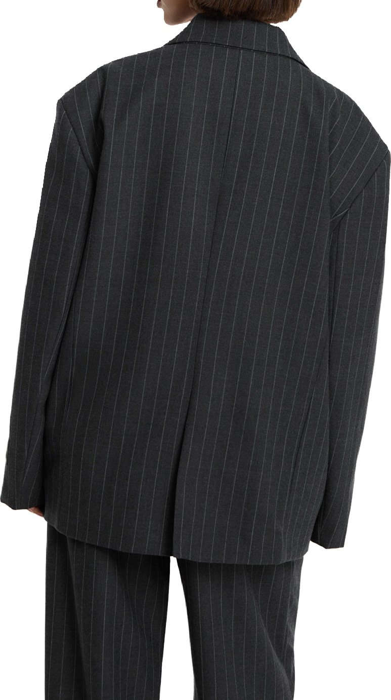 grijze blazer met strepen