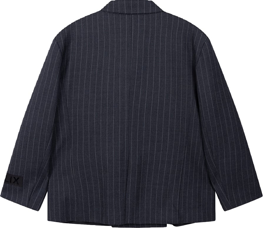 grijze blazer met strepen