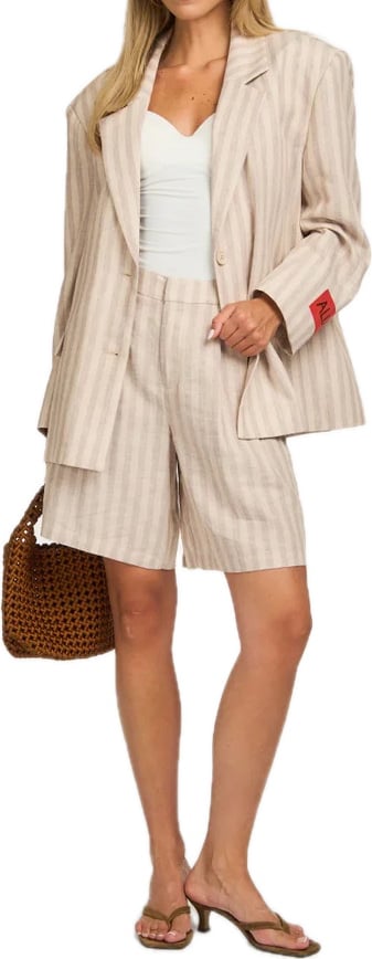 korte broek beige strepen