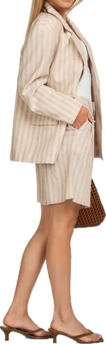 korte broek beige strepen