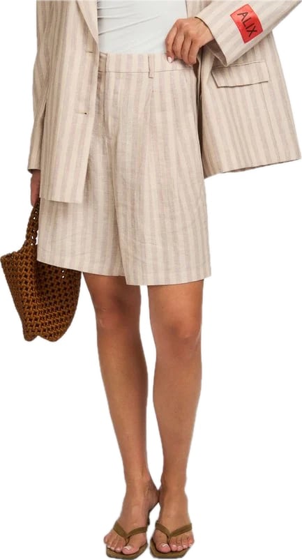 korte broek beige strepen