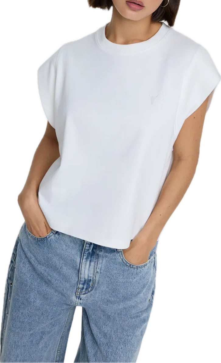 wit shirt mouwloos