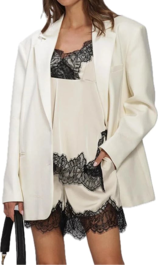 blazer wit logo schouder
