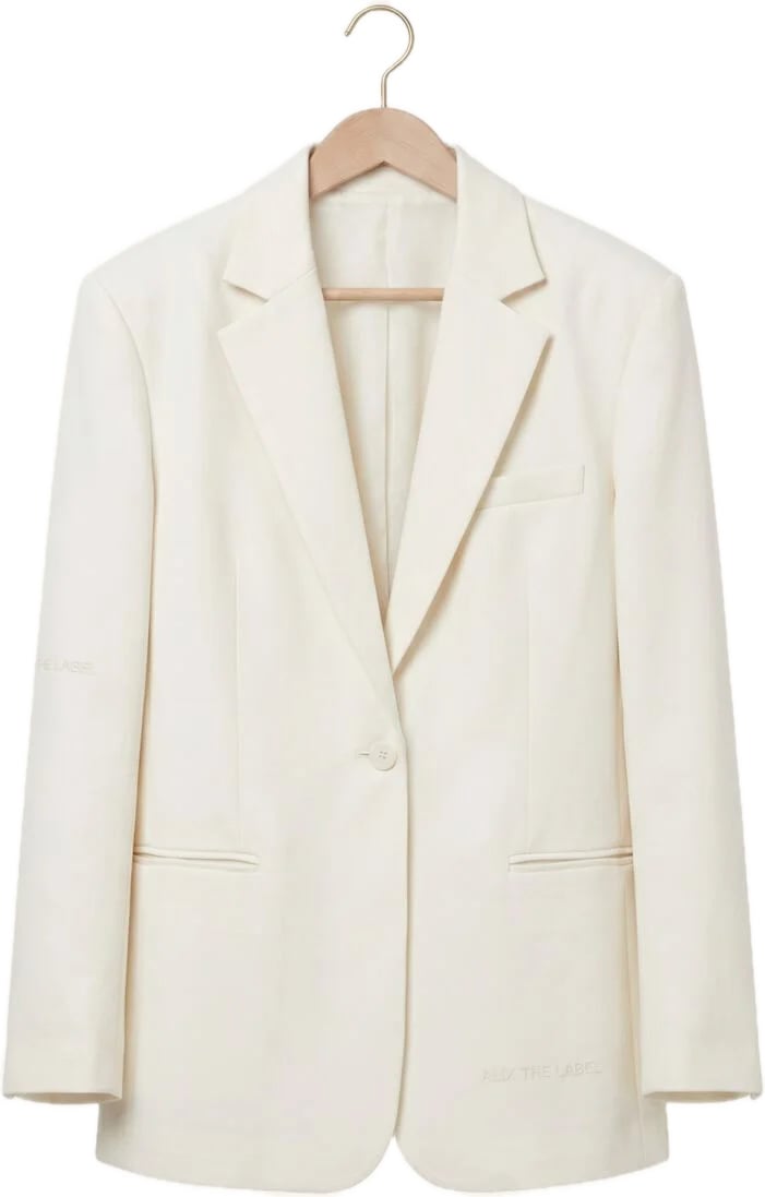 blazer wit logo schouder