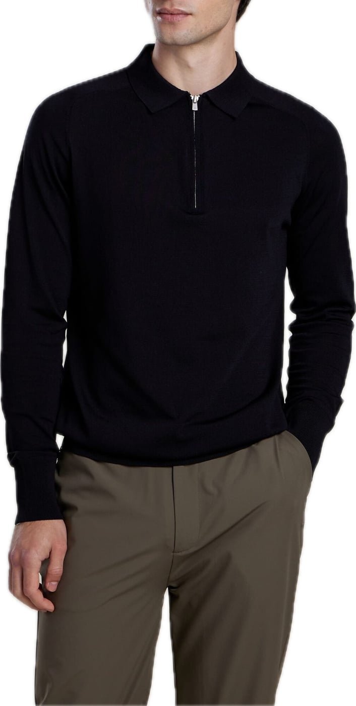 benno knit polo zwart