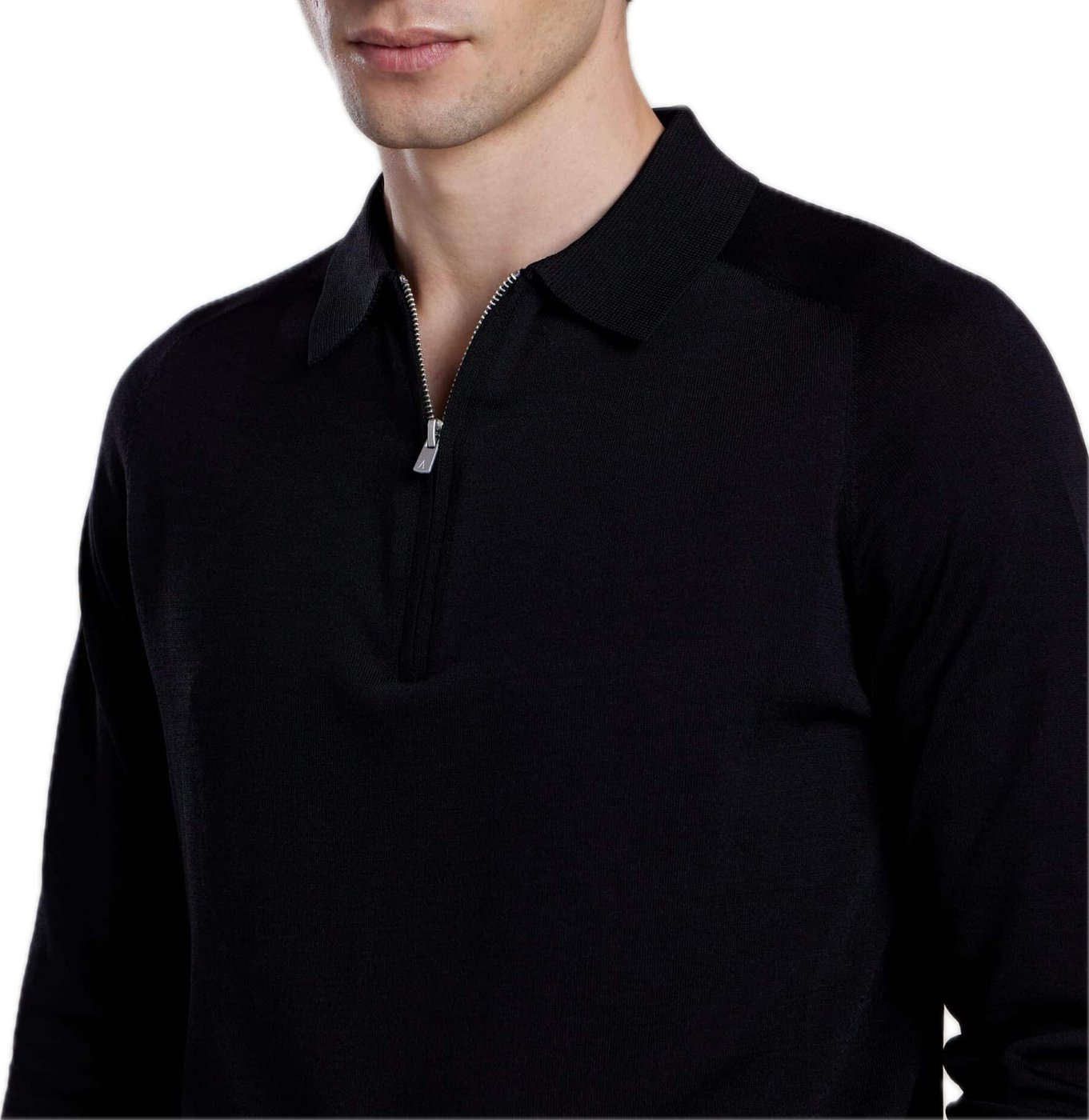 benno knit polo zwart