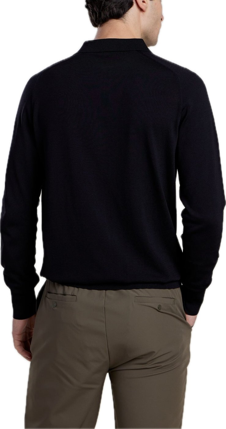 benno knit polo zwart