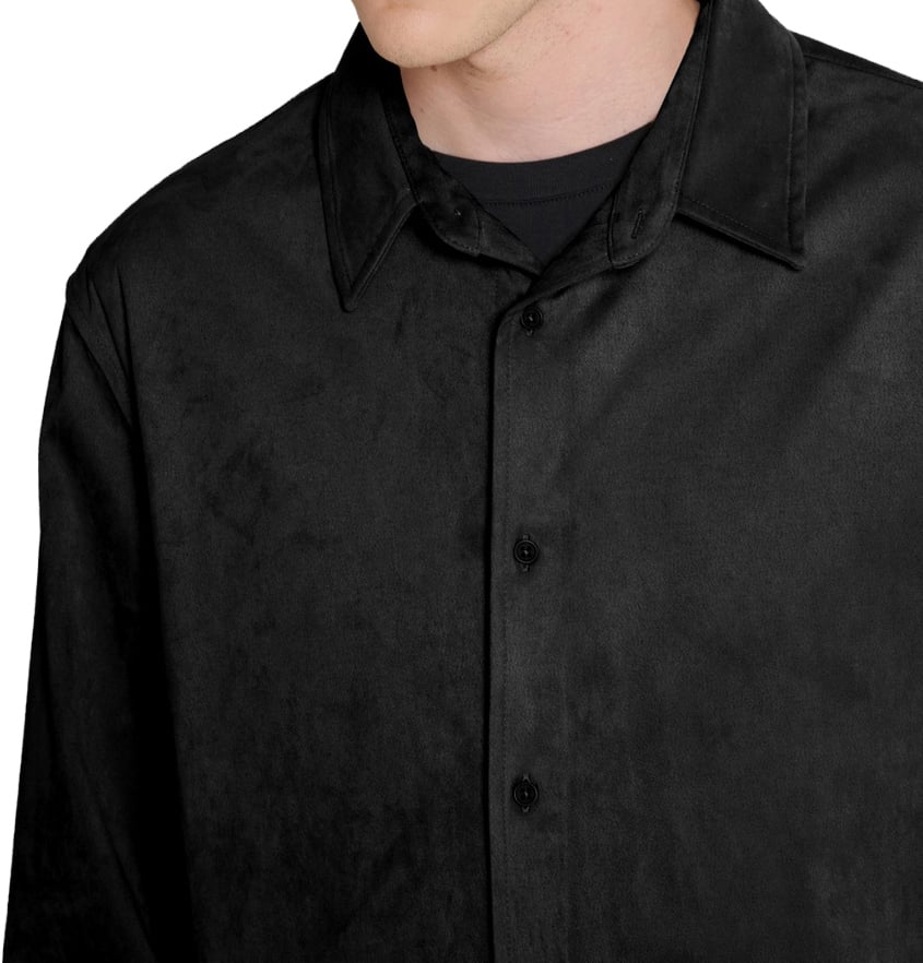 Overhemd Suede zwart