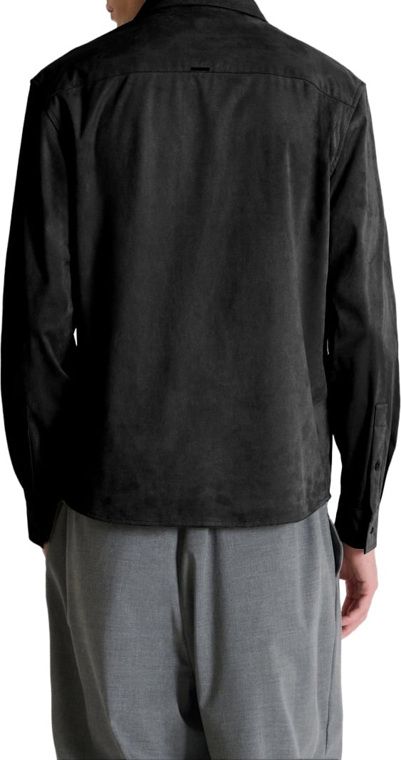 Overhemd Suede zwart