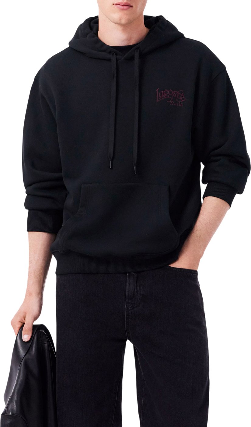 zwarte hoodie rood logo