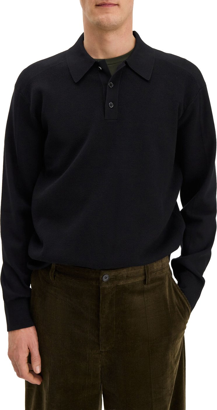 zwarte lange polo