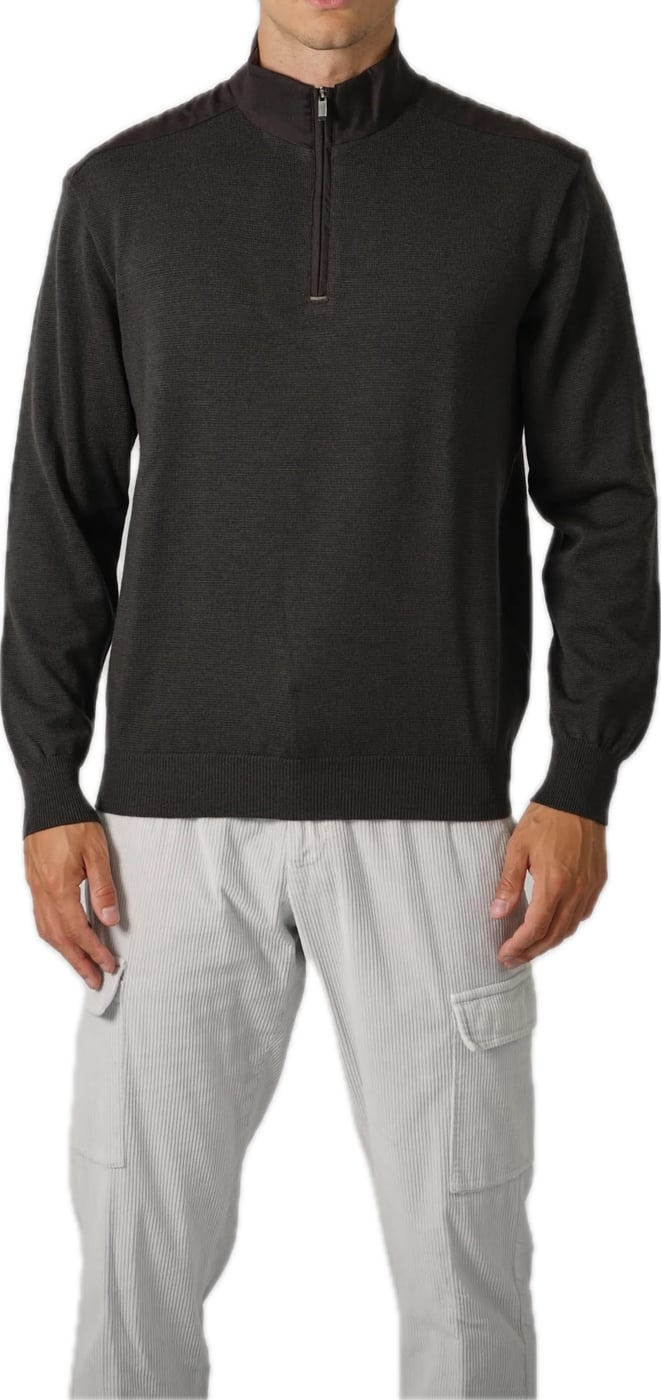 zippullover bruin summerwool