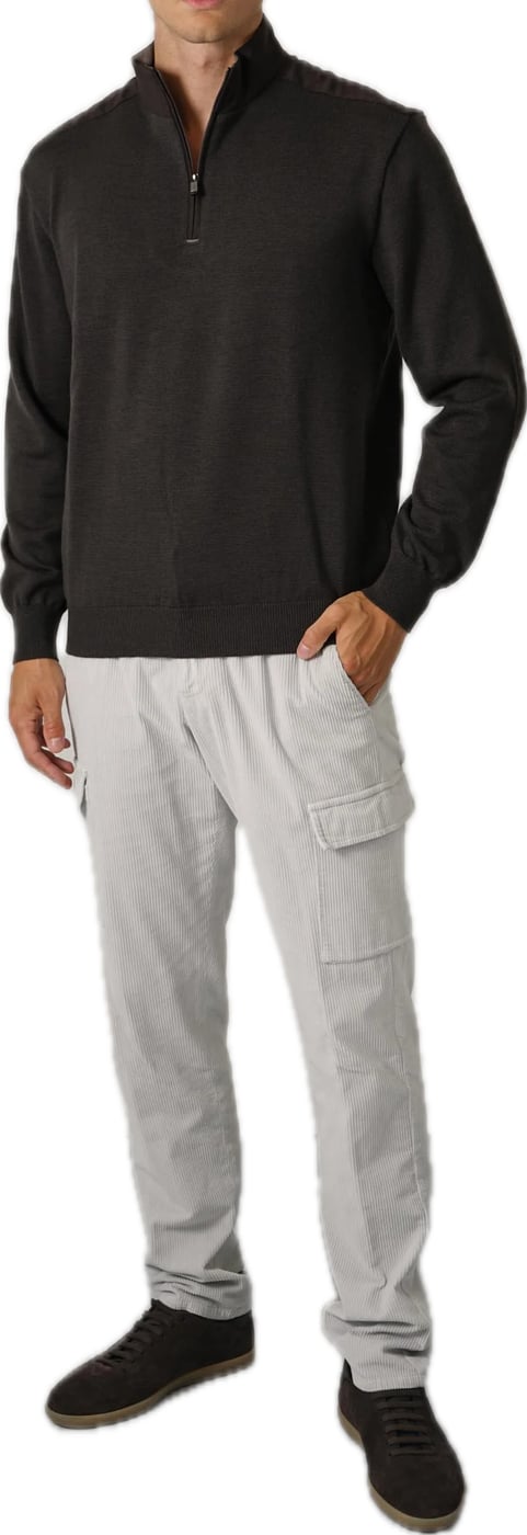 zippullover bruin summerwool