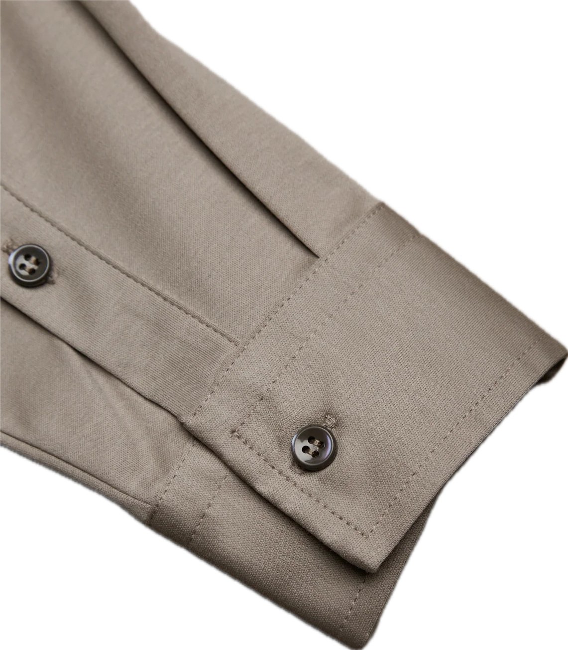 Supima Zip Collar ls lead grey