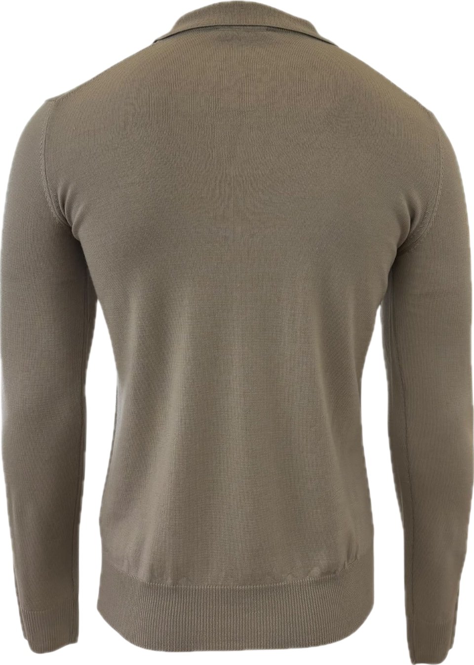 buttonless polo greige