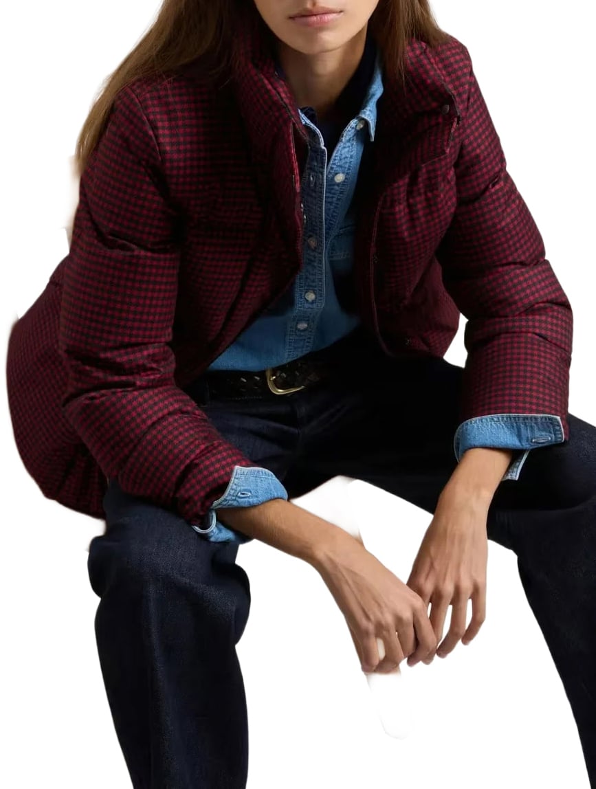 Wool Like Jacket Red Micro Buffalo