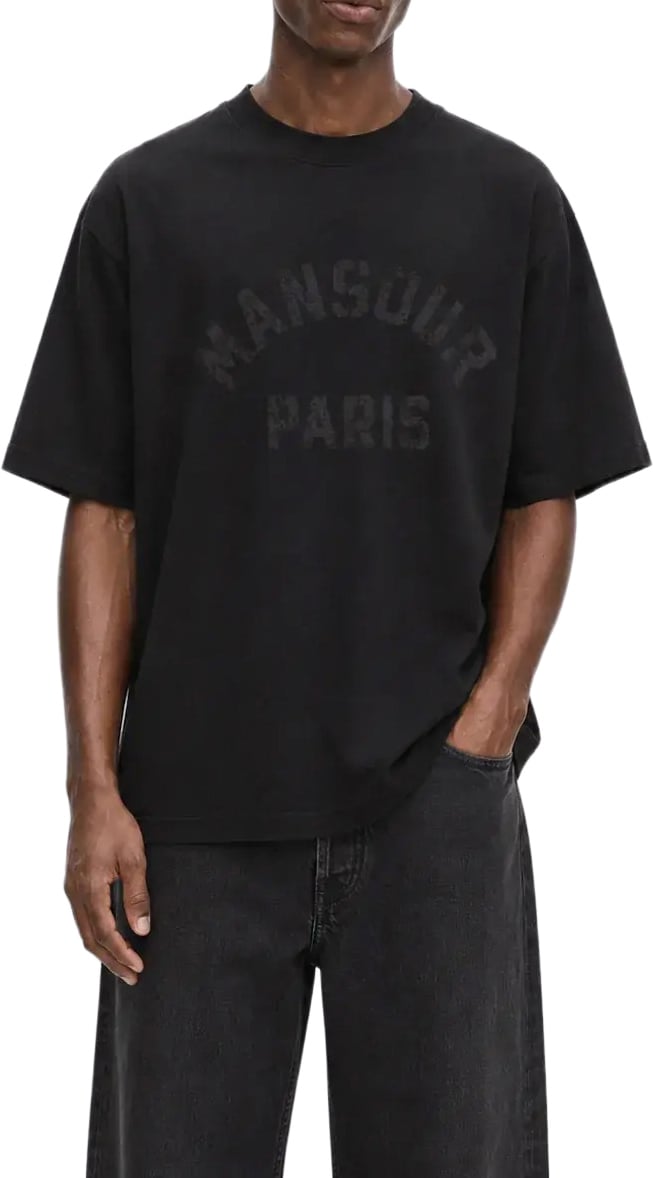College Destroyed Tee Vintage Black