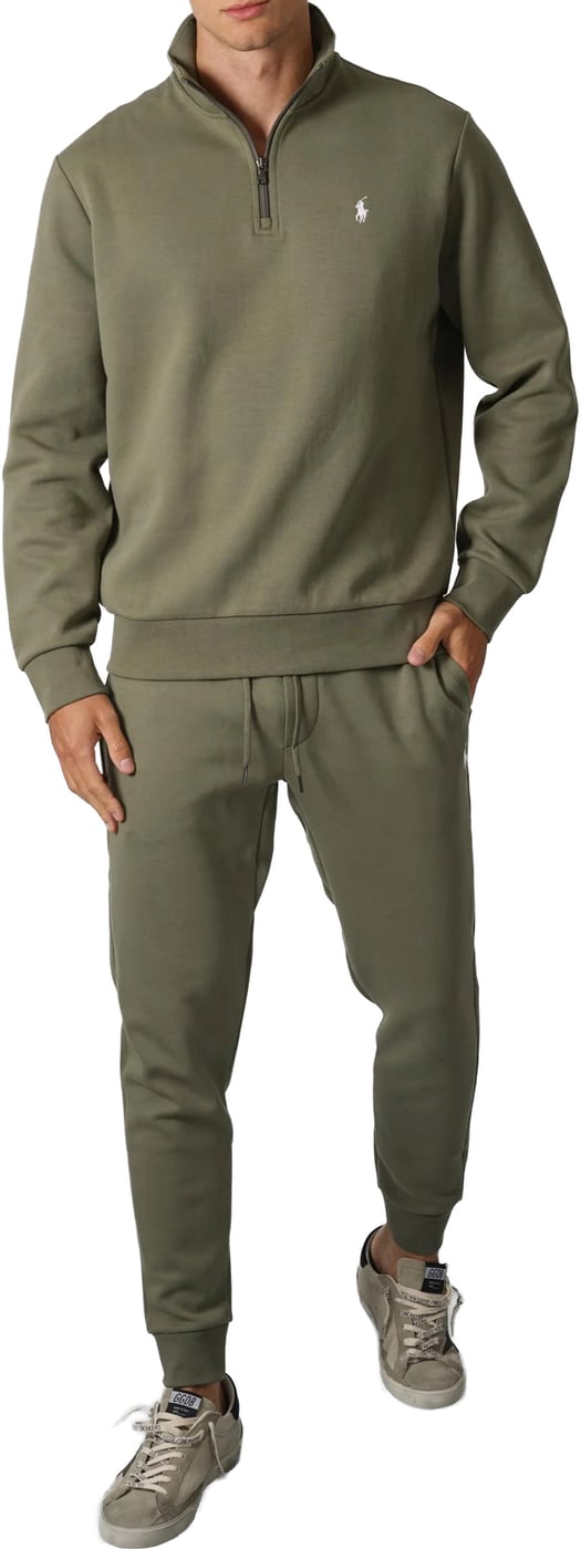 Double knit half zip trui