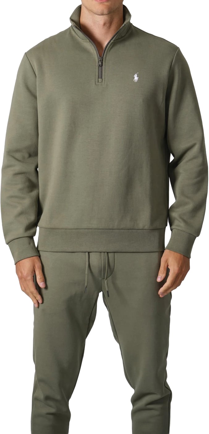 Double knit half zip trui