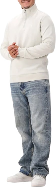 Double knit half zip trui