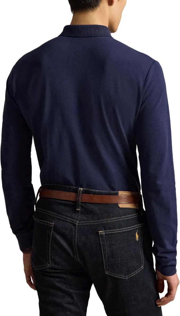 Slim fit lange mouwen polo