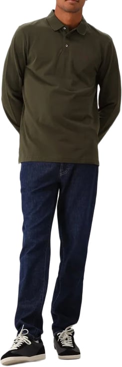 Slim fit lange mouwen polo