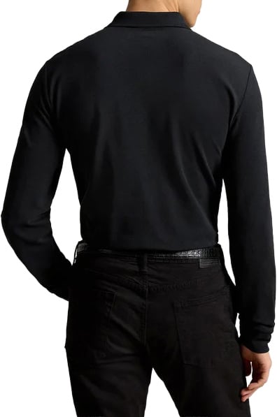 Slim fit lange mouwen polo