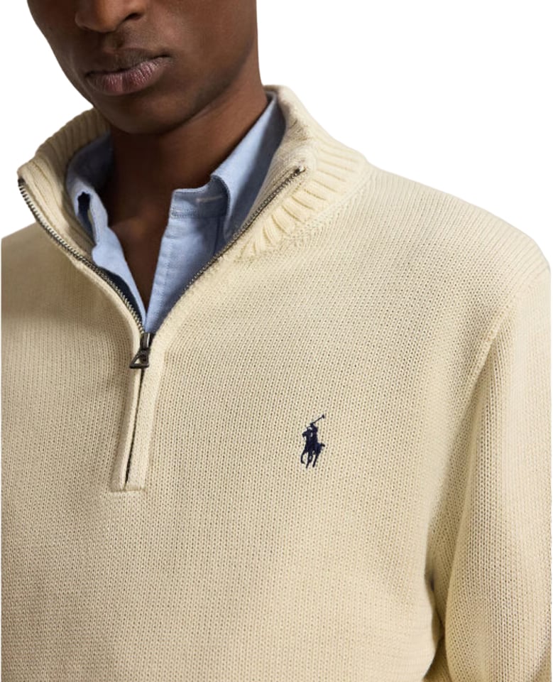 cotton halfzip trui