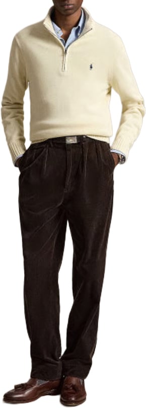 cotton halfzip trui