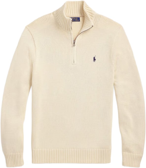cotton halfzip trui
