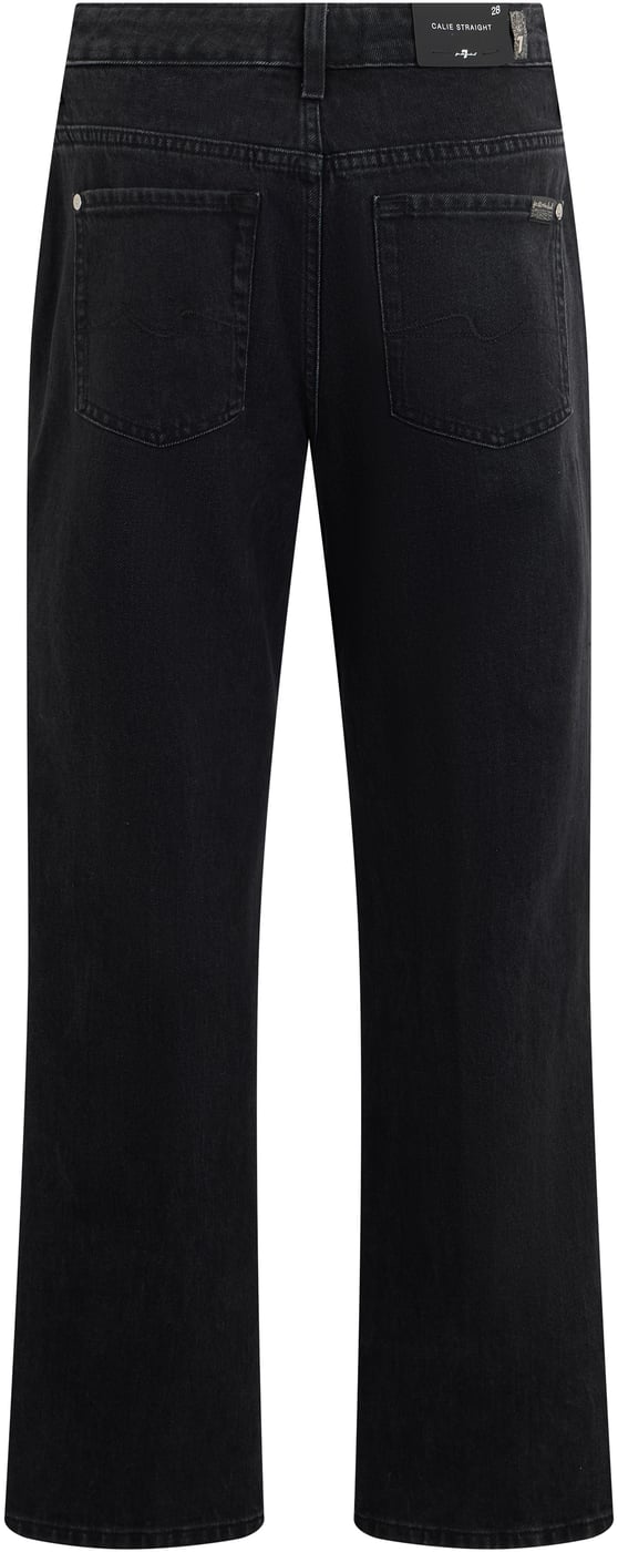 Straight denim jeans in cotton