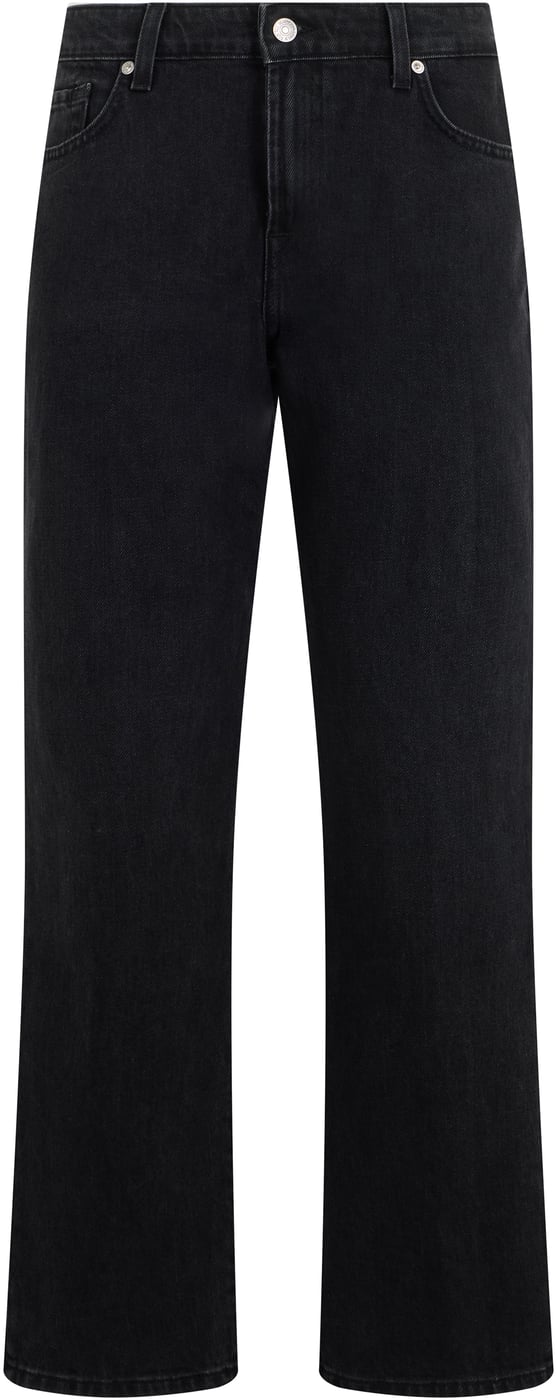 Straight denim jeans in cotton