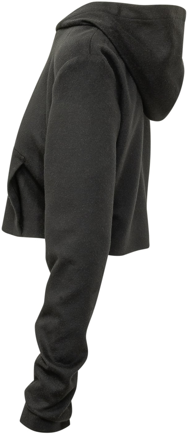 RUCHED ZIP HOODIE