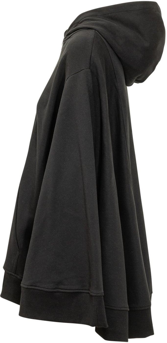 Felpa Oversize con Zip e Cappuccio