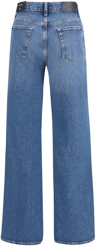 7FOR Blue Cotton Flared Jeans