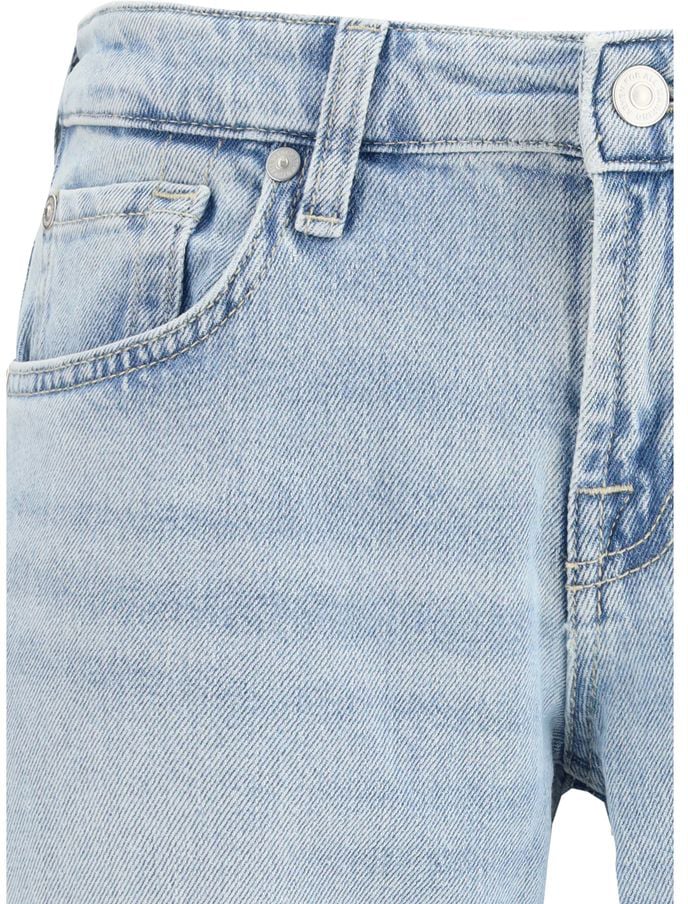 7FOR Blue Cotton Straight-Leg Jeans