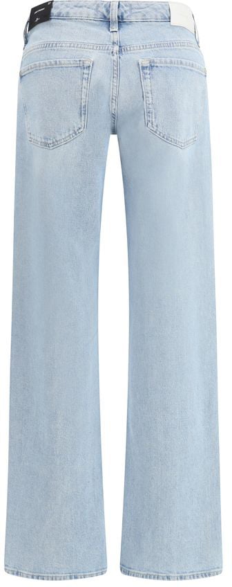7FOR Blue Cotton Straight-Leg Jeans