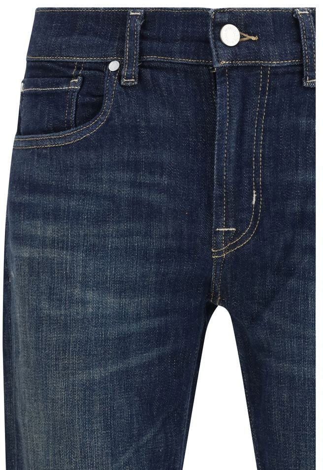 7FOR Blue Cotton Flared Jeans