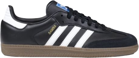 Adidas Originals Black Leather Athletic Sneakers