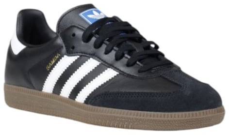 Adidas Originals Black Leather Athletic Sneakers